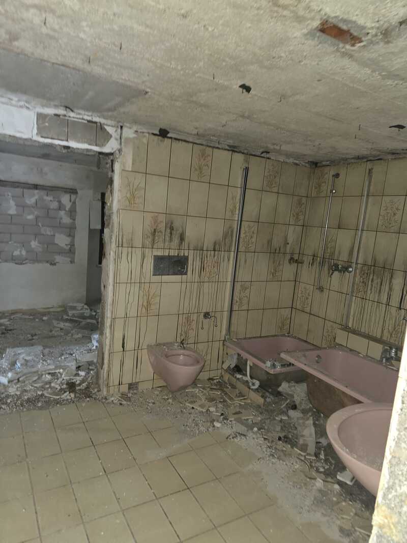 Abbruch Wohnhaus in Eich - Baustellenlogistik